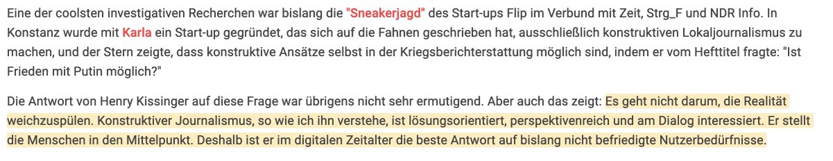 Frei nach Schiller: Was ist und zu welchem Zwecke braucht es konstruktiven Journalistmus?
Inspirierende Sonntagslektüre von <a href="/ellen_sch/">Ellen Heinrichs</a> bei <a href="/journ_online/">journalist</a>
journalist.de/startseite/det…