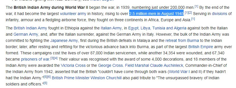 Mahatma Gandhi sent 3.5 million Indians to fight WW1 &amp; WW2 for the British empire while preaching Non-violence against the British in India.