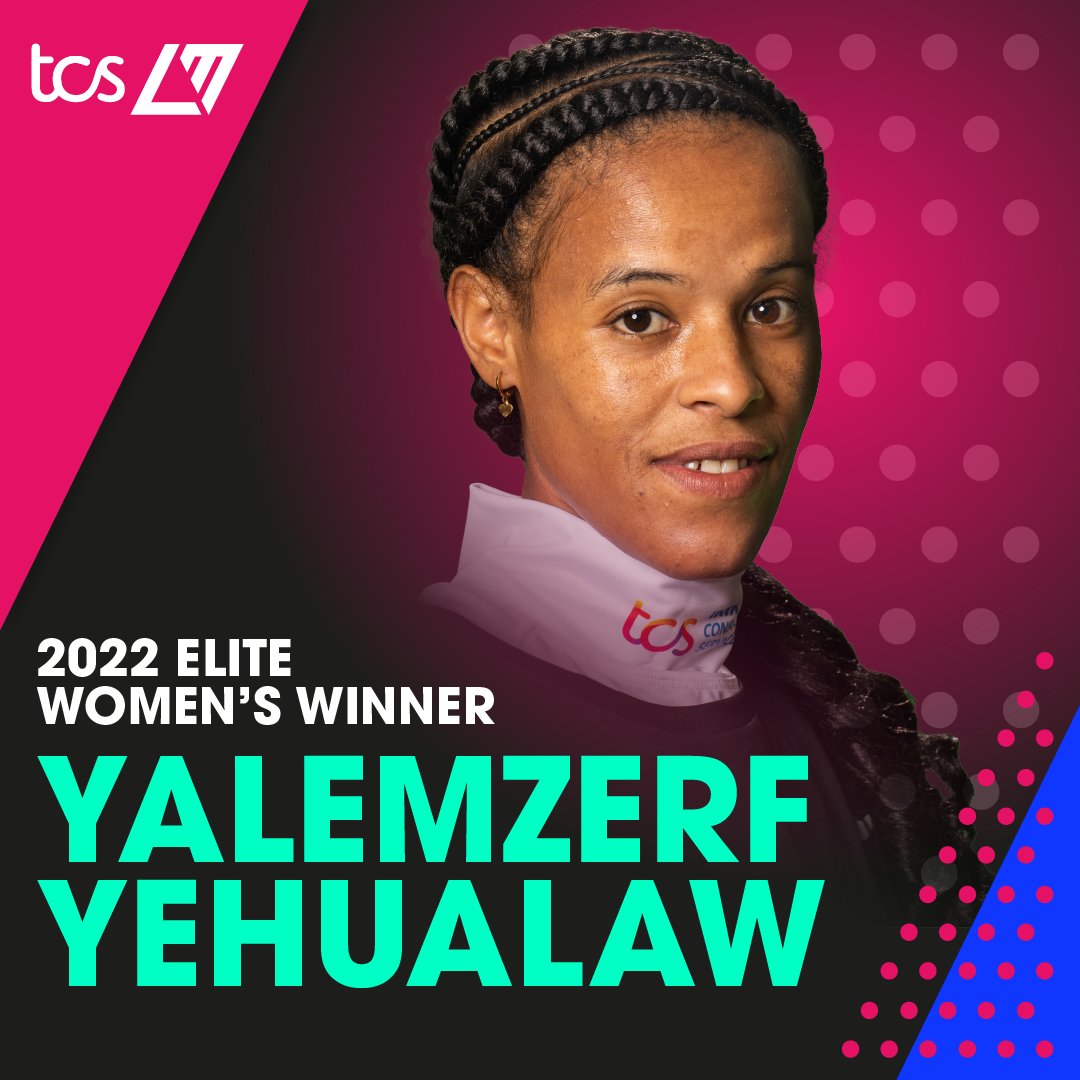 SHE'S DONE IT! 🔥 @YalemzerfY storms to her first-ever TCS London Marathon victory with an incredibly composed run. What a performance from the 23-year-old. #LondonMarathon #WeRunTogether