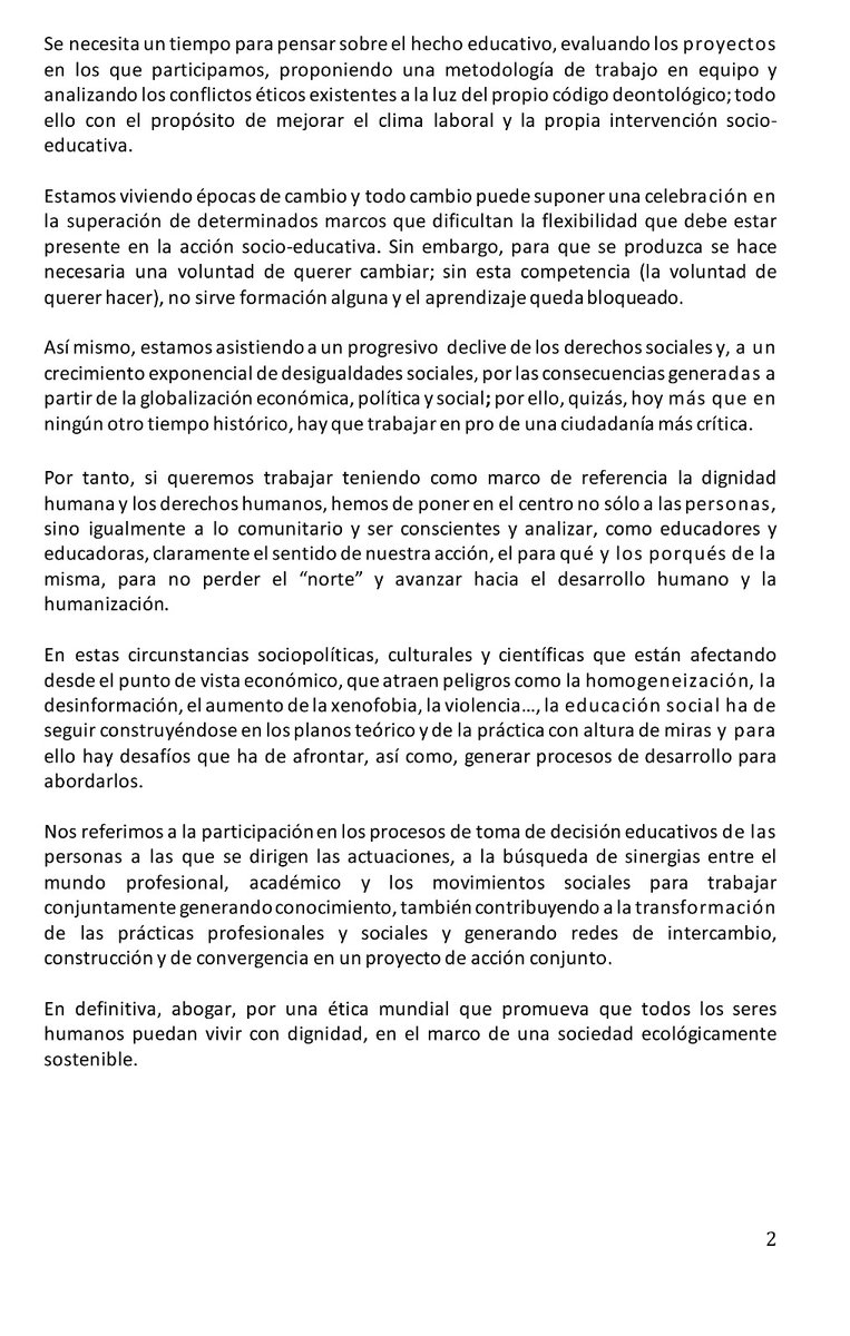 cesclm_es's tweet photo. Manifiesto del CGCEES con motivo del Día Internacional de la EDUCACIÓN SOCIAL.
Ética y Deontología profesional en la Educación Social: para no perderse en el camino.
#edusoday2022
#eticaydeontologia
#educacionsocial
#cesclm https://t.co/zcQb9b3qpQ