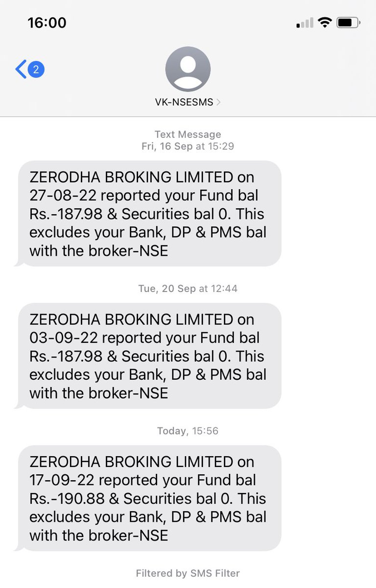 RajDadga's tweet photo. @zerodha I frequently get these messages. Im not sure if I should be doing anything. The negative number is gradually increasing. Can you advice? https://t.co/aoHwh1JC8c