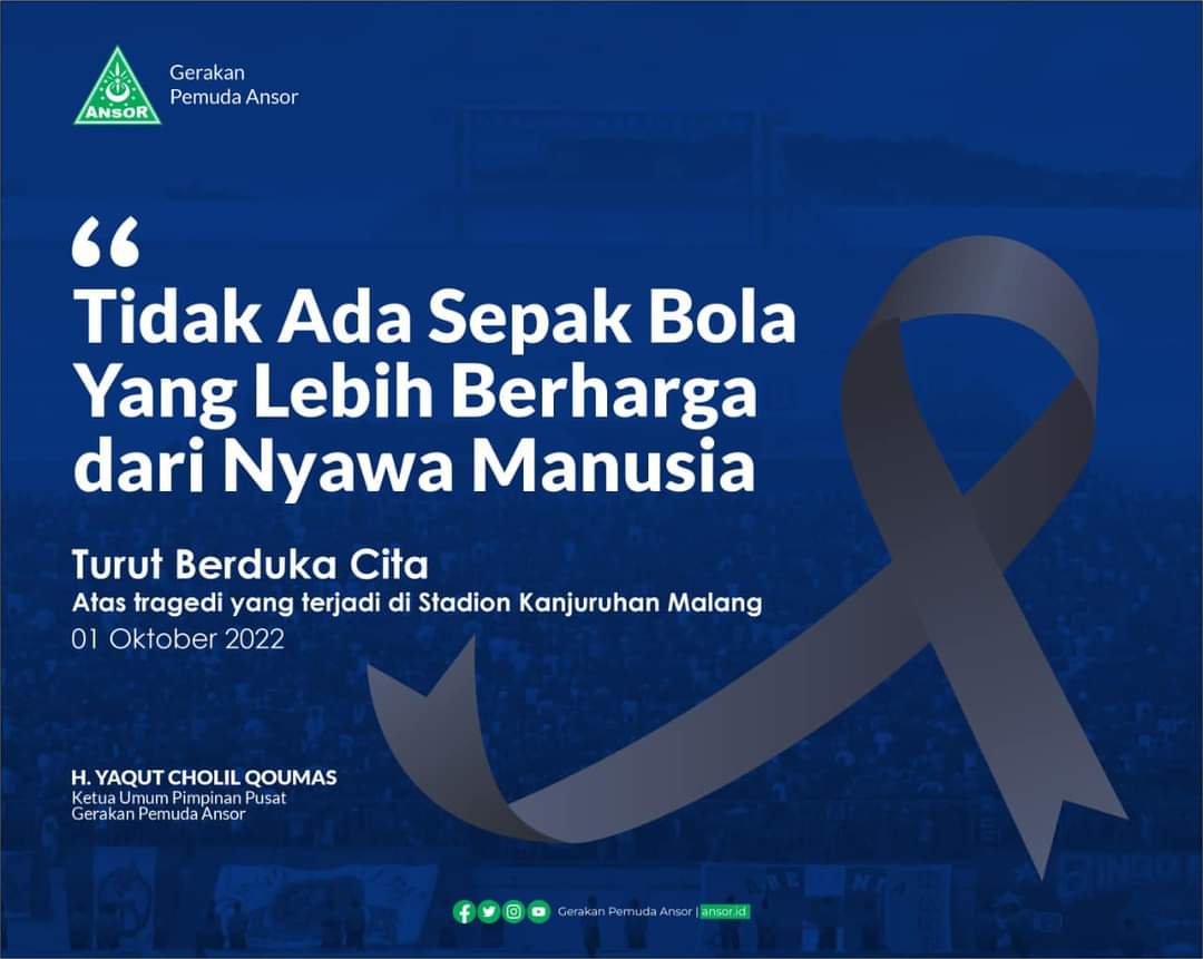 Dedie_Whyd's tweet photo. Turut berduka cita atas tragedi di kanjuruhan malang, Semoga korban2 husnul khotimah.
Semoga ini yg terakhir.
#ripkanjuruhan https://t.co/30KXhLatHt