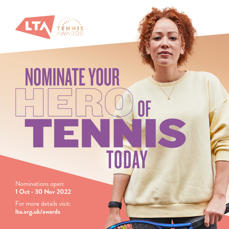 the_LTA's tweet photo. Recognise the incredible achievements and contributions people make to tennis 🙌

Nominate them for the LTA Tennis Awards now 👇