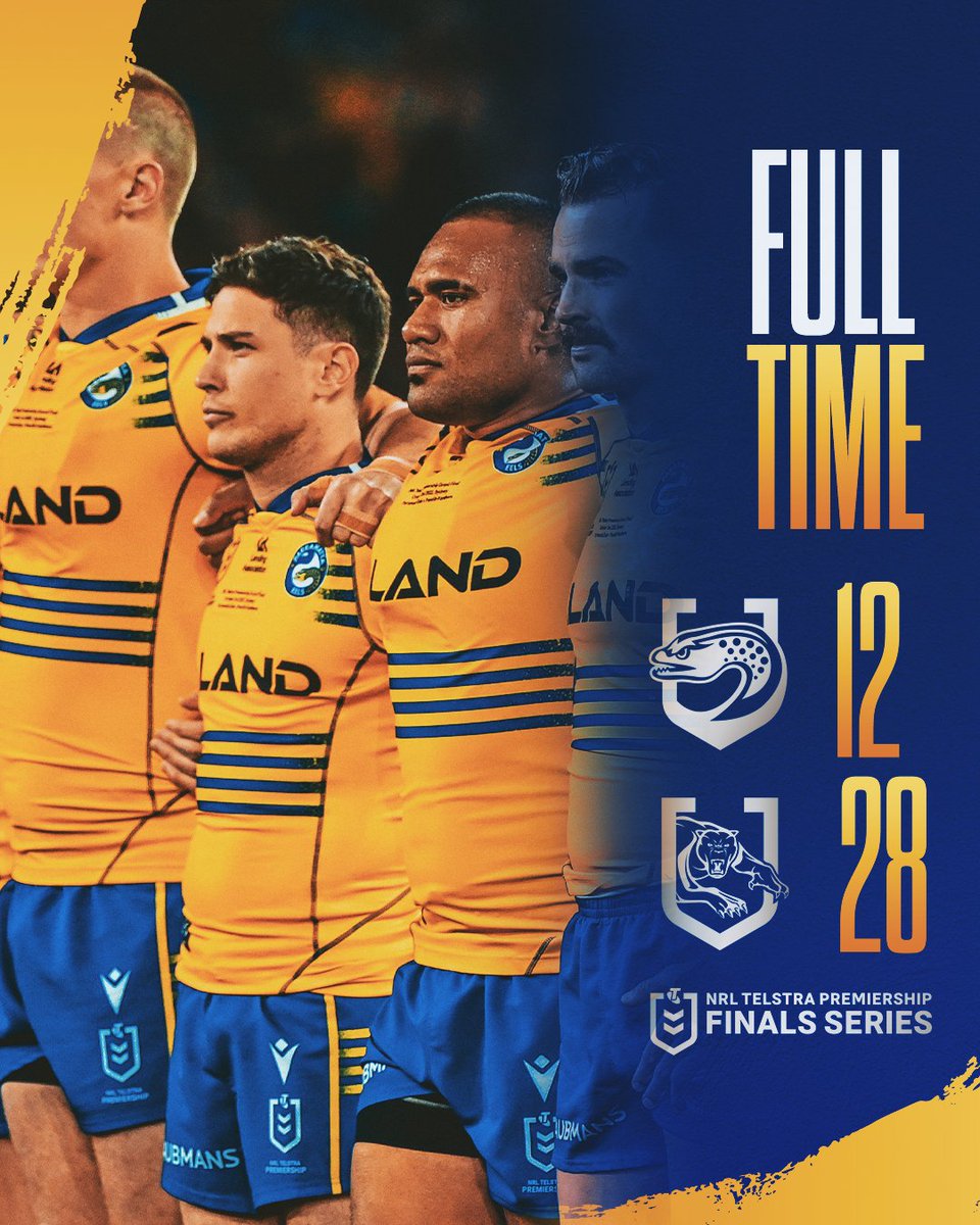 Just watched the game now, absolutely gutted we lost. But i'm really proud of the season we've had &amp; to make the GF has been a great effort #PARRAdise 💙💛

Full credit to Penrith they where immense from start to finish. Congratulations @PenrithPanthers on winning the #NRLGF 👏👏 