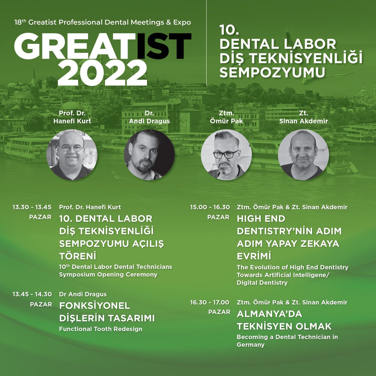 greatistpro's tweet photo. ÜCRETSİZ KAYIT OLMAYI UNUTMAYIN

DENTAL LABOR DİŞ TEKNİSYENLİĞİ SEMPOZYUMU (23 Ekim 2022, Pazar)

Diş Teknisyenliği Sempozyumuna katılım ücretsiz, kayıt zorunludur. Kayıt işleminizi hemen şimdi tamamlayabilirsiniz:
https://t.co/eFGi425Y1A https://t.co/CAWQPsG7UC