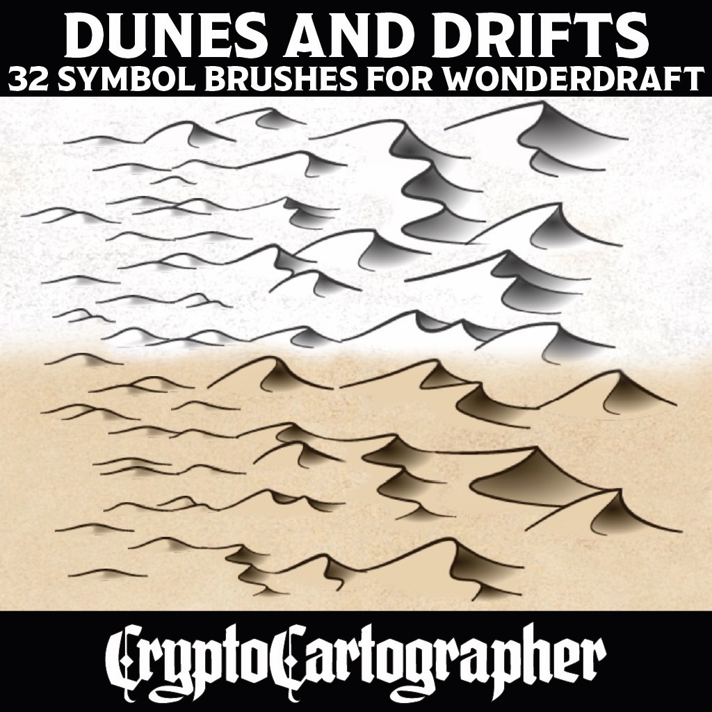 cryptocarto's tweet photo. Dunes and Drifts is a pack of free brushes for #Wonderdraft. https://t.co/8CsQY4dyt6
#DnD #VTT #mapmaking https://t.co/zNNyaTIIlW
