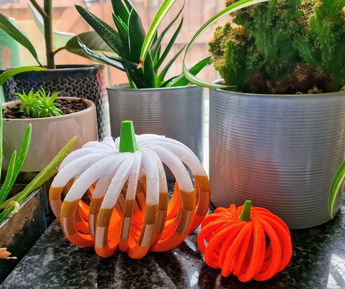 It's spooky season!!! 
Time to get the pumpkins printing!

🍂🍂🍂🎃🍂🍂🍂

Stls free on <a href="/Thangs3D/">Thangs3D</a> 
social.thangs.com/m/27028