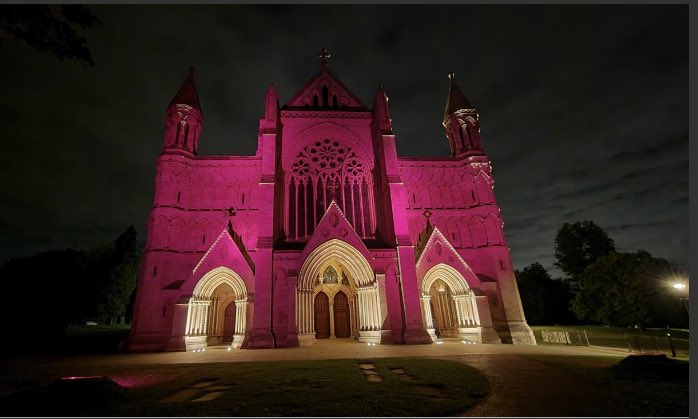 DonorFamilyNetw's tweet photo. #OrganDonationWeek we have loved seeing some of the buildings lit up pink #pinkpledge @NHSOrganDonor https://t.co/zhAk9nYNg2