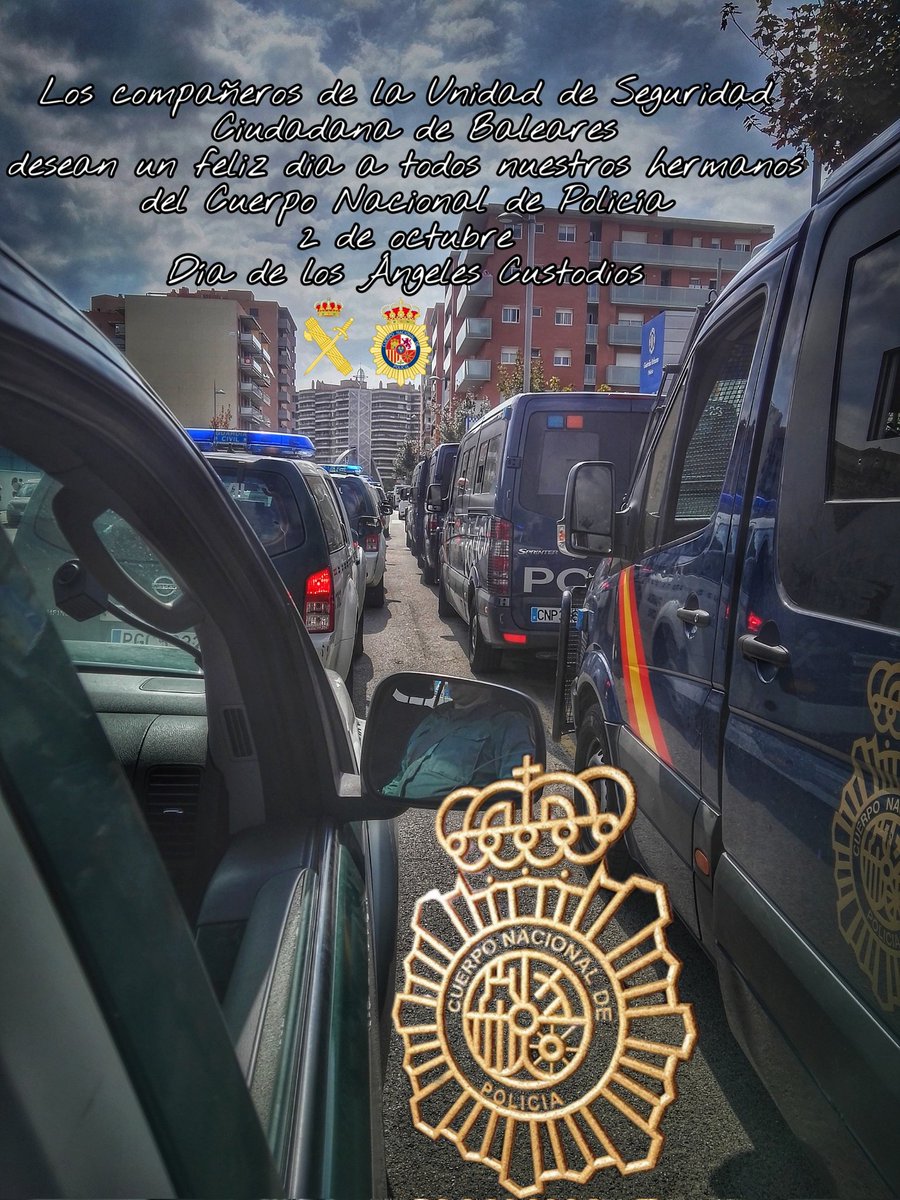 UsecicB's tweet photo. Feliz día de los #ÁngelesCustodios a todos los hermanos y hermanas del Cuerpo Nacional de Policía @policia @Polprbaleares, que celebran su patrona, hoy, día 2 de octubre .
¡¡Felicidades a todos!! 👏👏👏
#policianacional #policia #juntossomosmasfuertes #delgadalineaazul https://t.co/GrfskCplqA