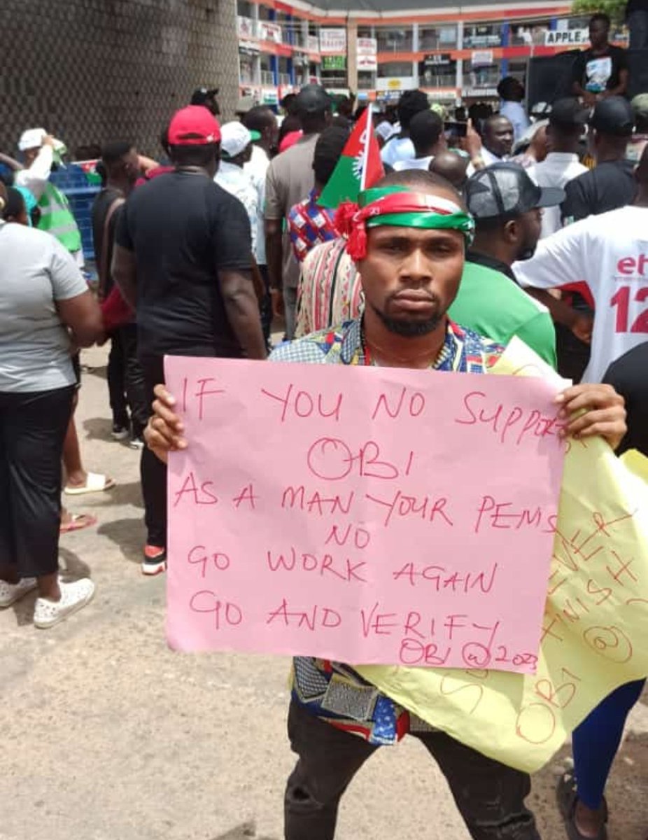 sultanofAba's tweet photo. I once said #Nigeria can't be great again, but after yesterday, #Obidients have shown me beyond reasonable doubts that we are ready to #TakeBackNaija and fix it.
#ObiDatti2023
#PeterObi4President
#LagosRally4Obidatti2023
#abarally https://t.co/NFP5SlbuNi