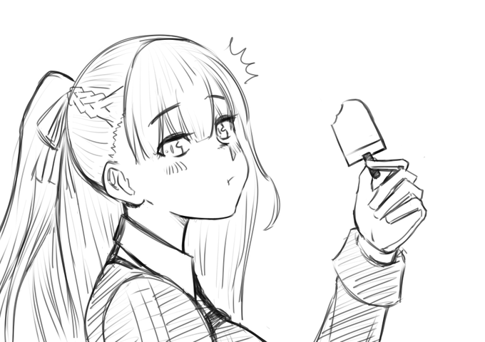 アイスを食べるわーちゃん(WA2000)
ラフ WIP

#ドルフロ 