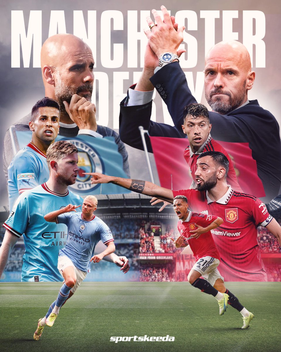 skworldfootball's tweet photo. Two bitter rivals will lock horns in the Manchester Derby today when Manchester City play host to Manchester United 🔵🔴👊

Predict the score! 👇

#ManchesterDerby #ManchesterUnited #ManchesterUnited https://t.co/QHVUgStCcu