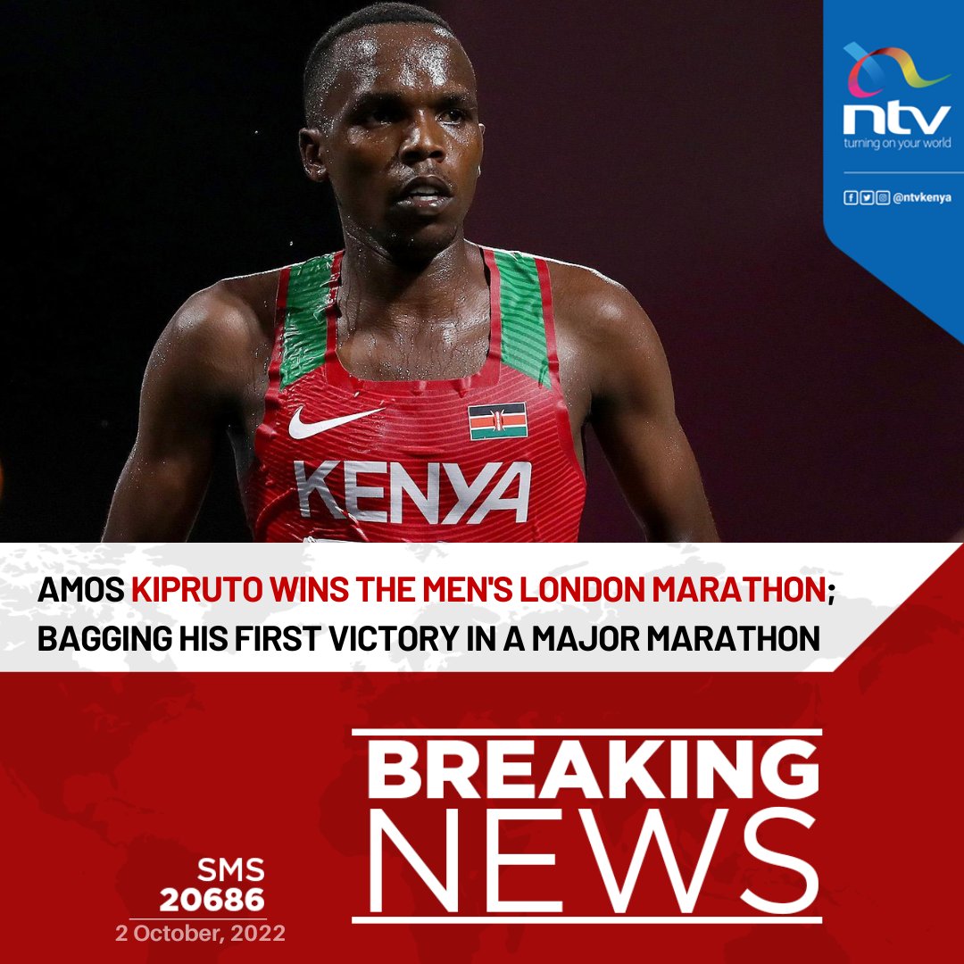 ntvkenya's tweet photo. BREAKING: Amos Kipruto wins the men's London Marathon
#LondonMarathon https://t.co/mDOjP2njnu