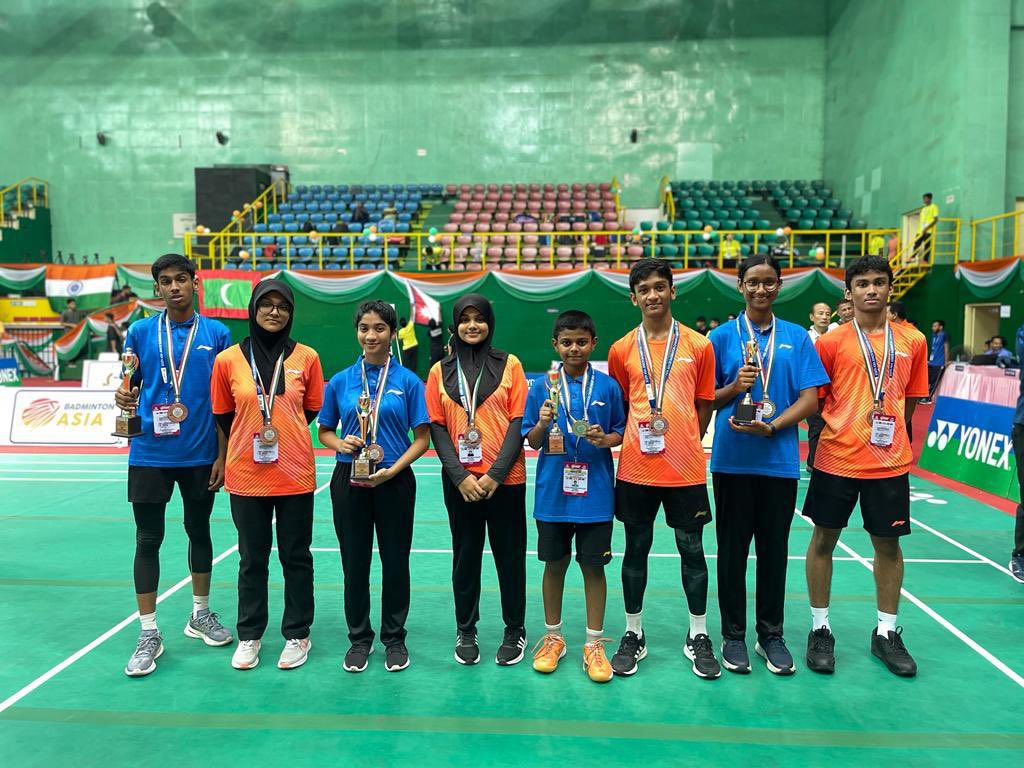 Congratulations to our U-15 &amp; U-17 Badminton Teams for winning Bronze 🥉 in team events and U-15 Girls &amp; Boys for winning Bronze 🥉in doubles category in Badminton Asia Regional Badminton Championship (South Asia).A great step forward as we look for further development.
<a href="/BaMdv/">BAM official</a> 🇲🇻