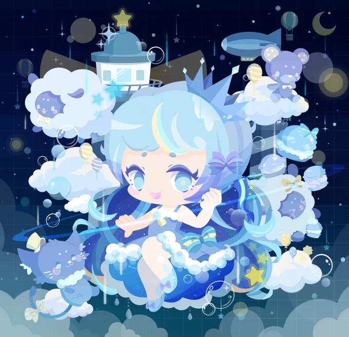 #あなたのあお色の作品を見せてください 青と夜空の組み合わせ大好きです 