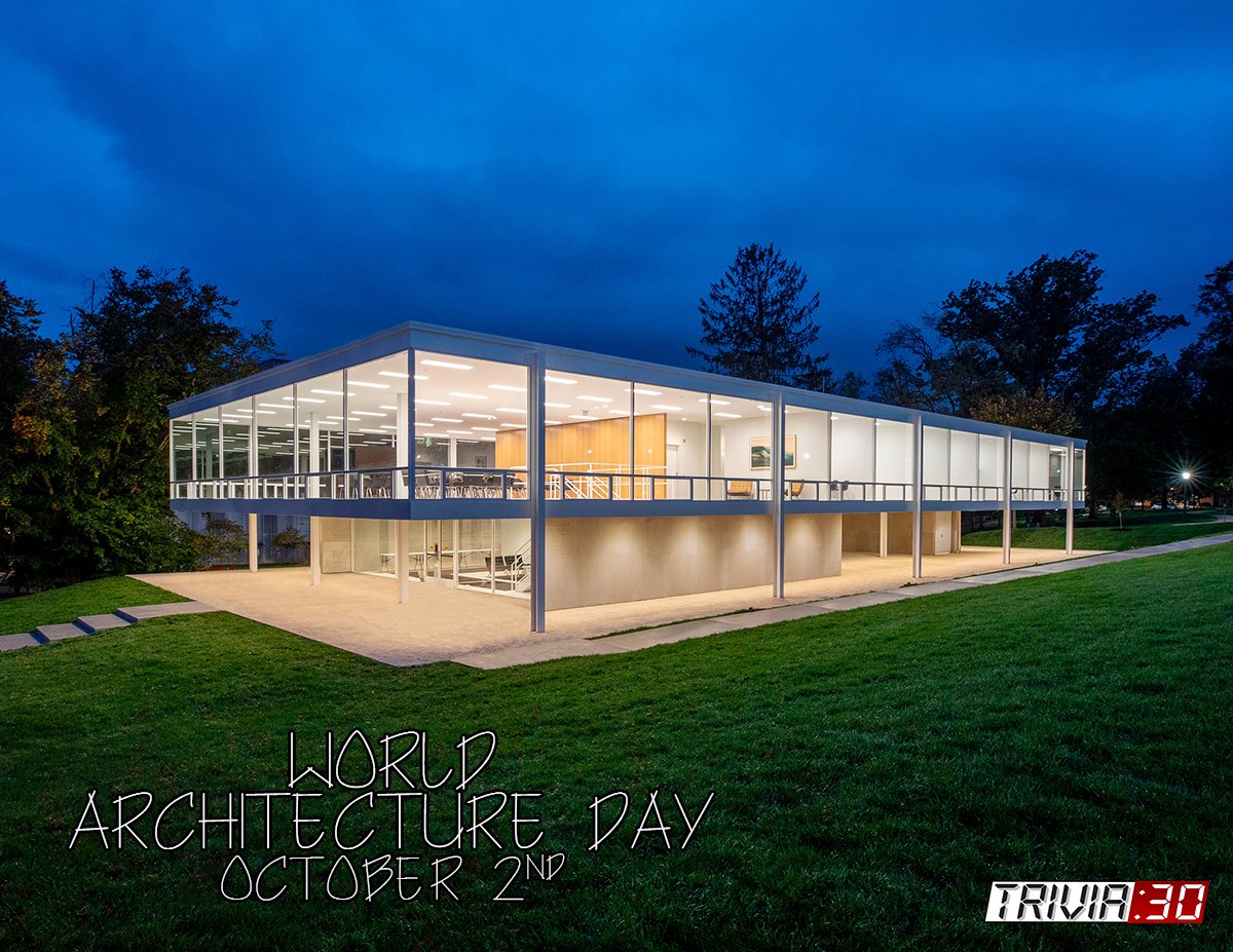 Trivia30's tweet photo. "Architecture has the power to create order out of unholy confusion." — Ludwig Mies van der Rohe
#trivia30 #wakeupyourbrain #WorldArchitectureDay #architecture #design #art #architecturelovers #architect #archilovers #building #homedesign #decor #nature #beauty #love #lessi ... https://t.co/MoqA7hUsMC