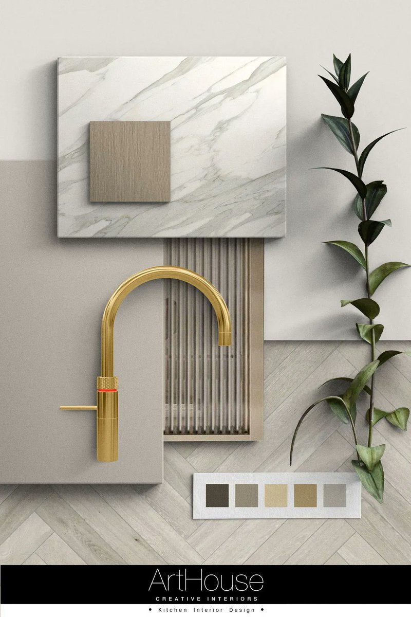 Today's mood-board of the day: Neutral warm tones, partnered with gold details and white veined marble.

#siematic #interiordesign #newdesign #luxuryhomes #interiordecorating #homeinteriors #bespoke #moodboard #inspirationboard #inspiration #materials #materialboard #flatlay