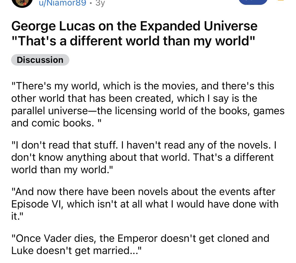 Maceahwindu on twitter give me one instance that george lucas