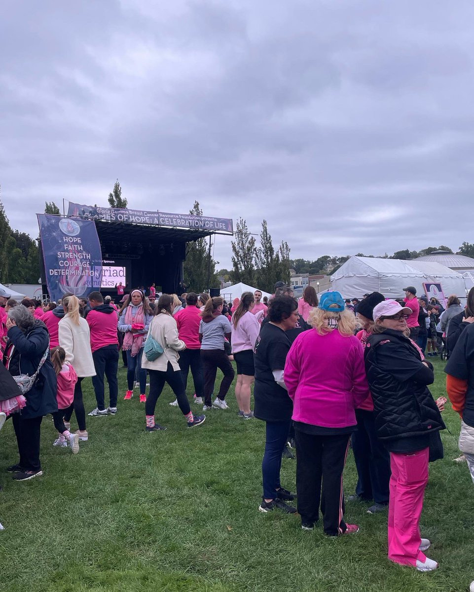 I was proud to walk alongside my wife Lee, a breast cancer survivor, and my sister Jenn, at the Gloria Gemma Flames of Hope 5K this morning in Providence!