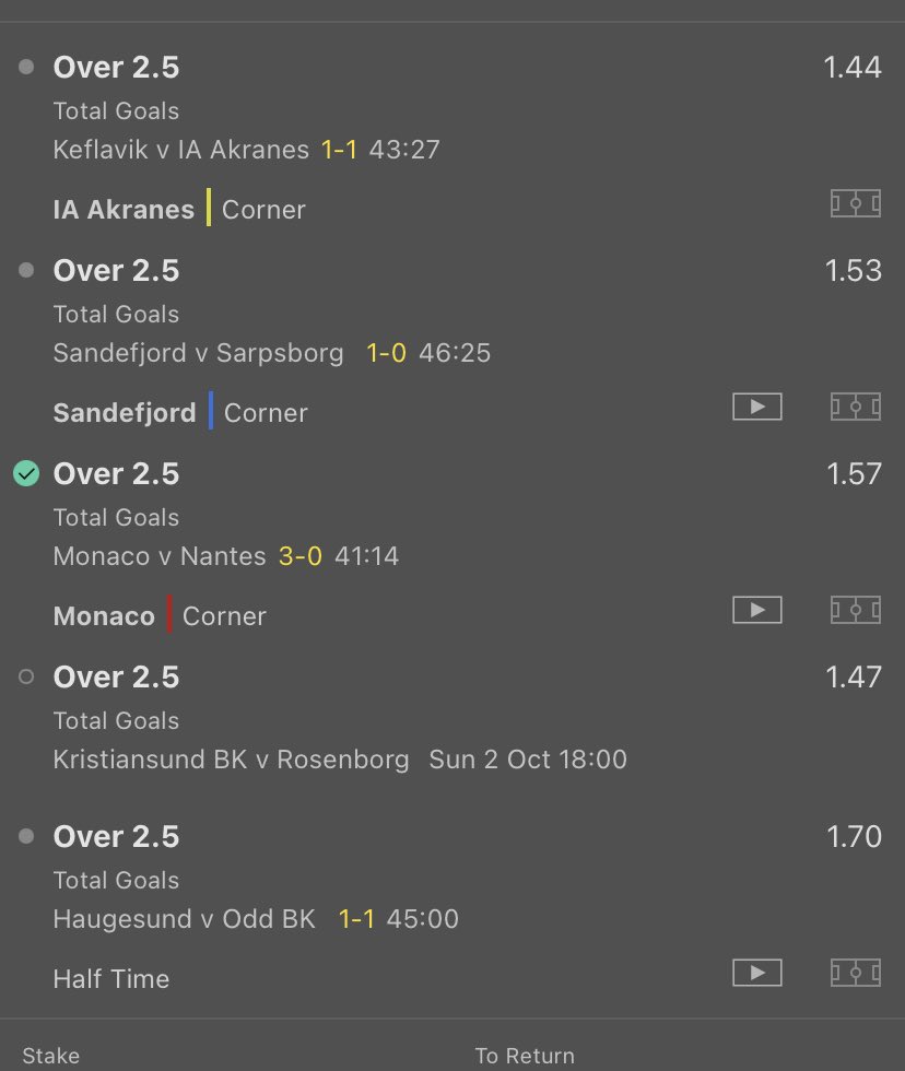 Goals Galore on Twitter "Off to a half decent start in the 4pm acca 2 goals needed in the early