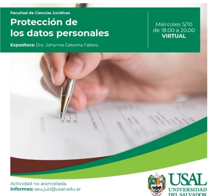 JoyCfTw's tweet photo. 📣ESTE MIÉRCOLES 18h!!!
#Conferencia La #actualización de la #Ley25326 y el #nuevo #ProyectodeReforma:examen crítico de sus pilares, características,conceptos y principales cambios
⚠️INSCRIPCIÓN PREVIA POR MAIL: seu.juri@usal.edu.ar
🔹️Dra. Johanna C. Faliero PhD
@usaljuridicas https://t.co/fpHrkODbHc