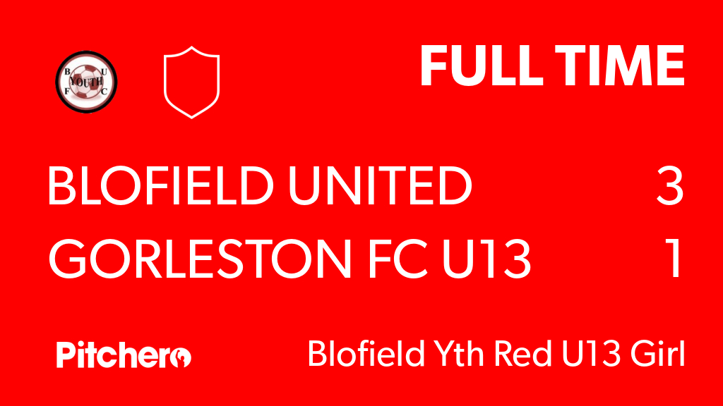 BlofieldFc's tweet photo. FULL TIME: Blofield United Youth FC U13 Girls Reds 3 - 1 Gorleston FC U13 Diamonds Girls
#BLOGOR #Pitchero Goals from a Caitlyn hat-trick
https://t.co/JTbqWLeZsW https://t.co/wN9M1CwleO
