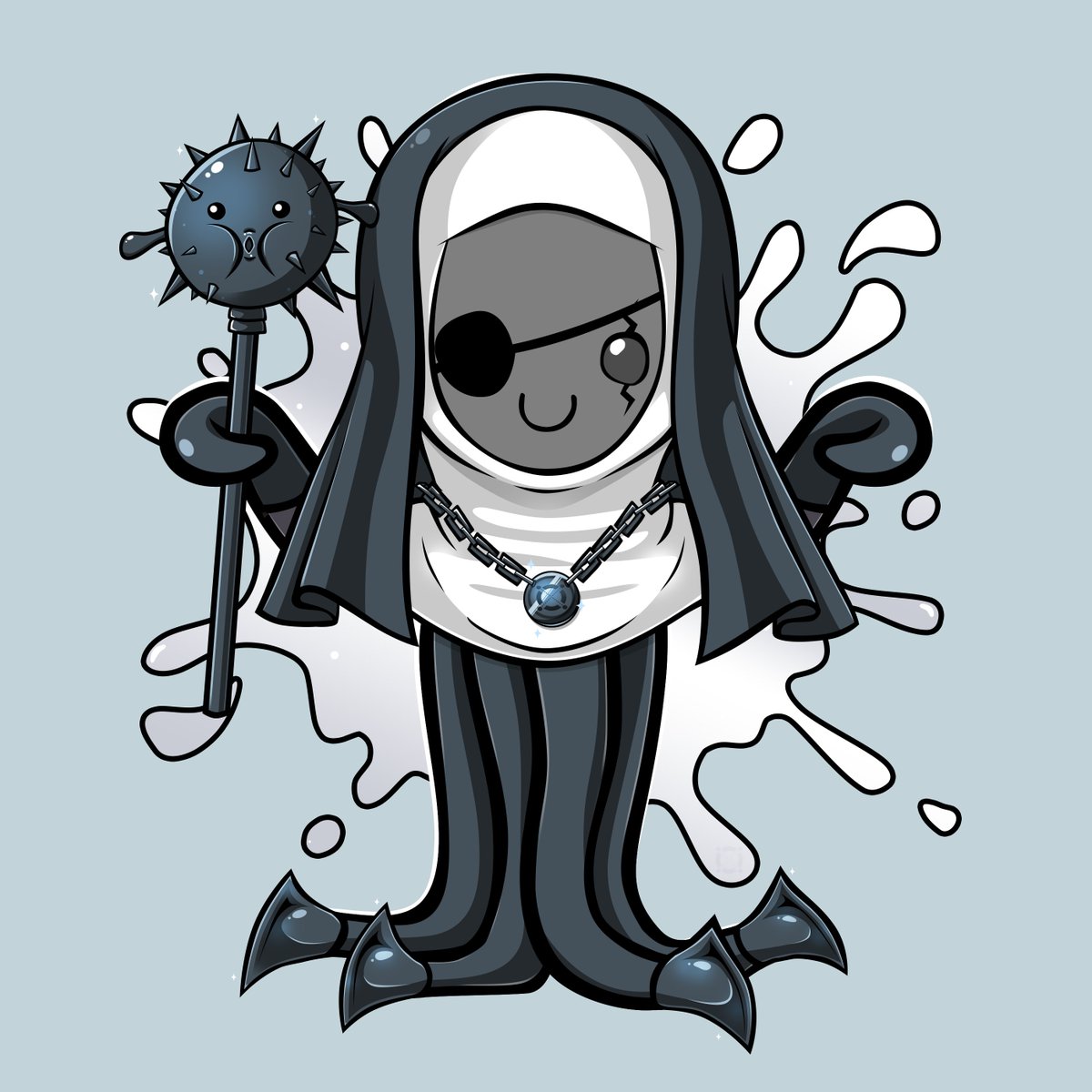 Many of you guessed it correctly👏, to commemorate our partnership with <a href="/CryptoNunsNFT/">CryptoNunsNFT</a> we create some of the traits/clothes for #OctoPodsGEN2 inspired by the nuns. 

Below is an example of a badass #NunOctoPod

<a href="/CryptoNunsNFT/">CryptoNunsNFT</a> 🖤 x 🐙 <a href="/OctoPodsNFT/">OctoPodsNFT⚡️🐙👑</a>