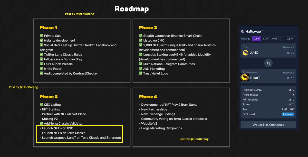 #LunaClassicCommunity is hyped around the #burnalot initiative created by #LUNC holders and soon enough #LUNATICSTOKEN will be helping on the #TerraClassic Network as well🚀🚀

@LunaticsToken will be On-Chain soon that means you'll be able to trade $LunaT with the Burn Tax🔥🔥