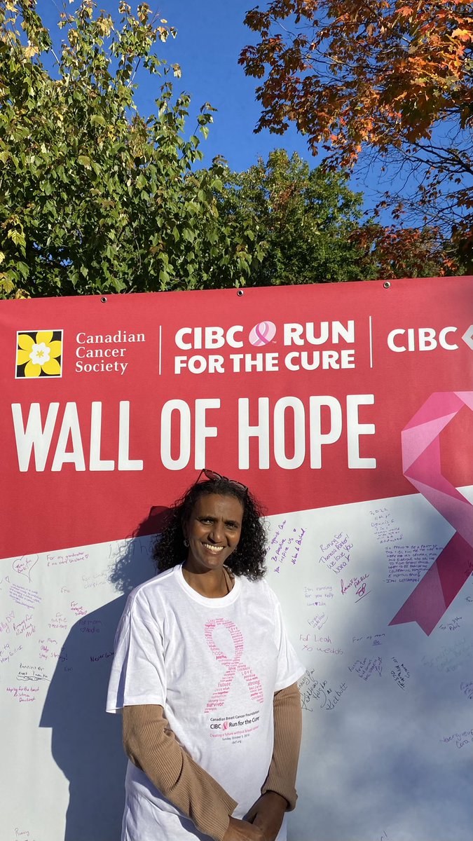 RachelAlmaw's tweet photo. Mama Almaw beat breast cancer with a smile on her face and today’s run was for her - #CIBCRunfortheCure https://t.co/klMXqd6MUl