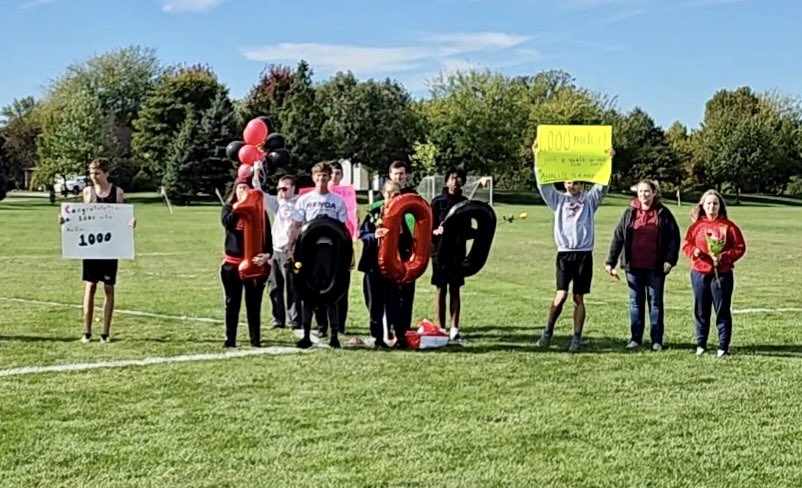 StritchXC's tweet photo. Analise Quiroga reached 1000 miles at the race on Saturday!!! So proud of her and how far she’s come in the past 4 years! *I started counting miles the end of her sophomore year* https://t.co/jBrvc2hzHv