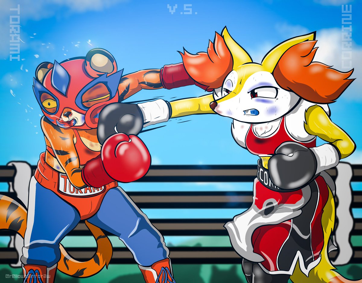 rellowcantdraw's tweet photo. Torami vs Corrine, Animal Boxing meets Pokรฉmon
#animalboxing #pokemon #braixen #boxing https://t.co/SQ36SIfkWF