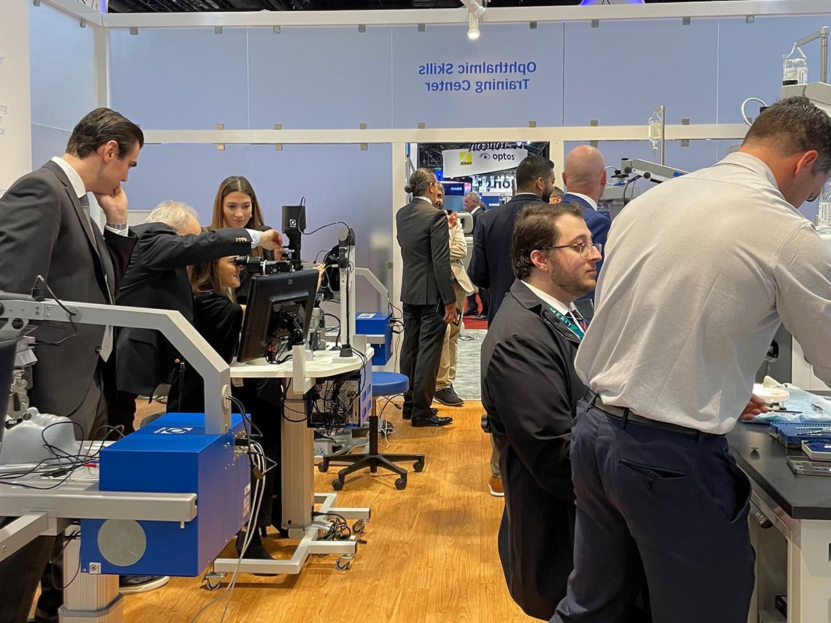 HS_Simulation's tweet image. State-of-the-art training facilities at the Haag-Streit Ophthalmic Skills Training Center: #Eyesi simulators combined with wet lab working stations featuring Hi-R NEO 900 microscopes. Visit us at #aao2022, booth 4362.
#ophthalmology #ophthalmologist #MedicalSimulation #haagstreit