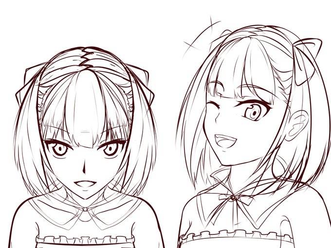 エレナさん落書き
正面は対象定規使って描くのが楽過ぎて依存症になりそう…… 