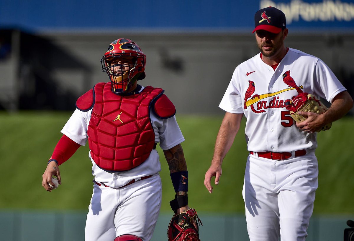 STLSprtsCntrl's tweet photo. Todays the day — Wainwright and Molina’s last regular season start at Busch. #STLCards https://t.co/Z7d3abqWo2