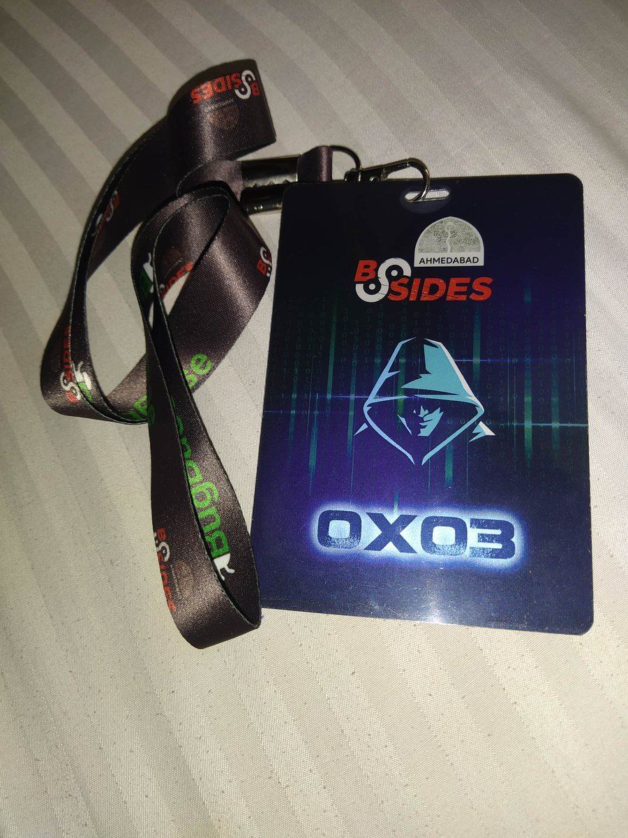 akashud20's tweet photo. @bsidesahmedabad Conference accomplished. 
Thank you for the giveaway &amp; allowing me to attend my first-ever #hackingfest. It was an amazing experience to witness one best talks from the #infosec community. Proud to be a part of such a wonderful community.
@bsidesahmedabad MAHOL. https://t.co/vZk2z1ehbt