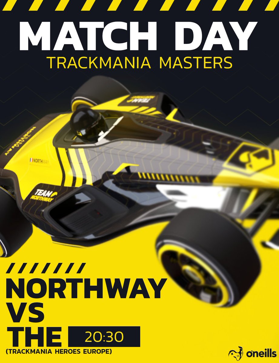 💥| 𝐌𝐀𝐓𝐂𝐇 𝐃𝐀𝐘

🏎️| Notre équipe <a href="/trackmania/">Trackmania</a> reprend la compétition organisé par <a href="/TMM_TC/">Trackmania Masters 2022</a>

🕣| Le match sera contre :

20h30 : <a href="/TeamNorthway/">TeamNorthway</a>🆚<a href="/TMHeroesEurope/">TrackmaniaHeroesEurope</a>

Souhaite-t-on leur bonne chance !

#Northway #Northwin
