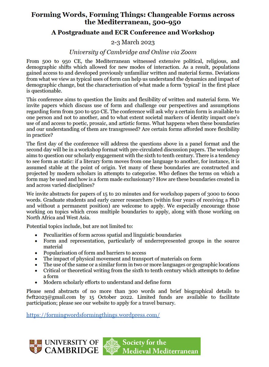 fwft2023's tweet photo. Send your abstracts to fwft2023@gmail.com and for more information please see our website! https://t.co/U2m3q41jZ5