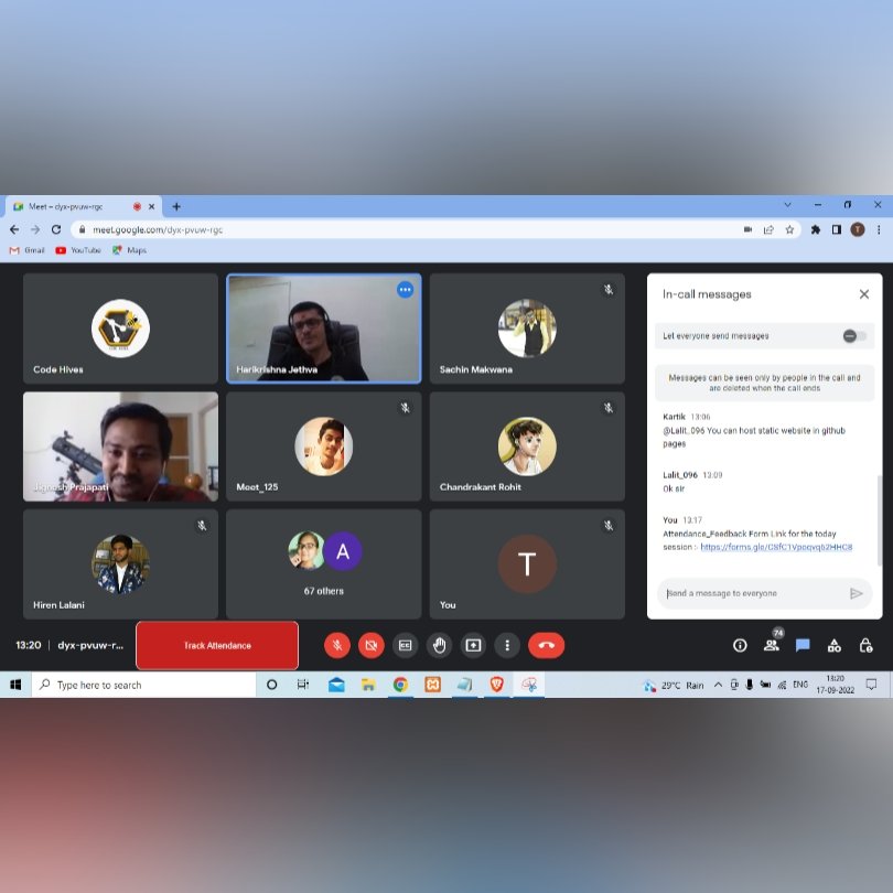 gec_patan's tweet image. ..github pages were been covered to help students learn and grow which was done by Google meet along with different activities. Special thanks to expert.
@code_hives

#git #github #gitexpert #gitworld #githash #gittag #gitcode #git_ance #gitops #git_ator
#codehivesgecp
#codehives