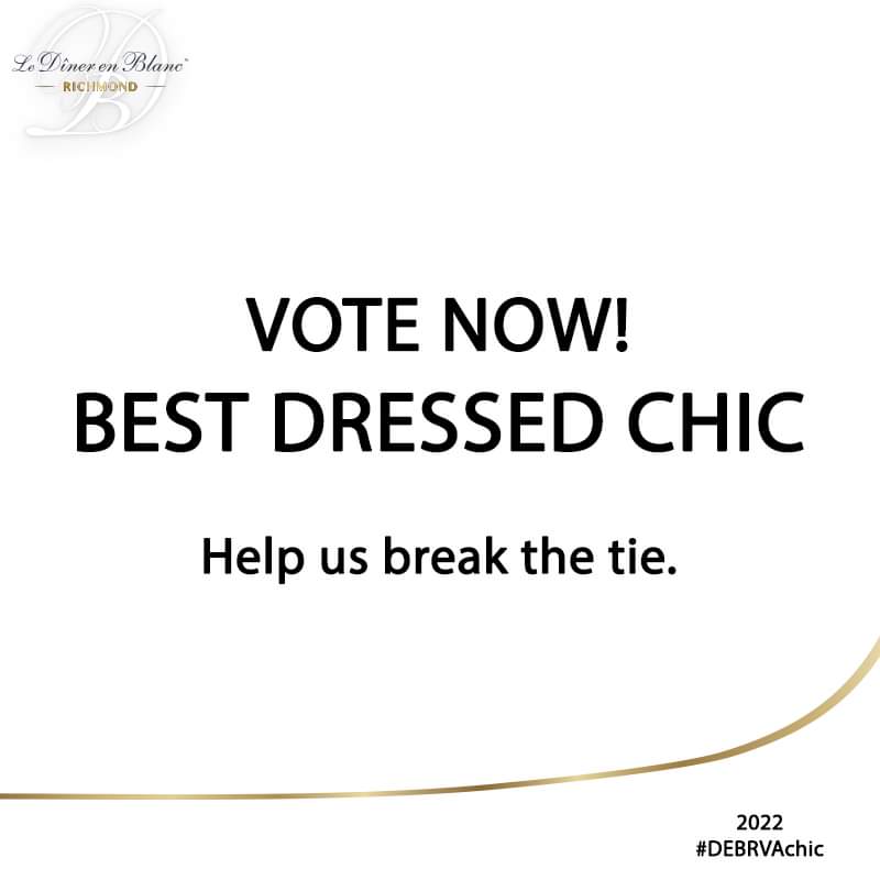 CAST YOUR VOTE NOW via fast-poll.com/poll/d6d021c1 poll ends Monday, October 3rd at 6:00 pm EST

#DEBRVACHIC #dinerenblanc #dinerenblancRVA #rvafashion #allwhiteattire #chicfashion #fashionstyle #richmondvirginia