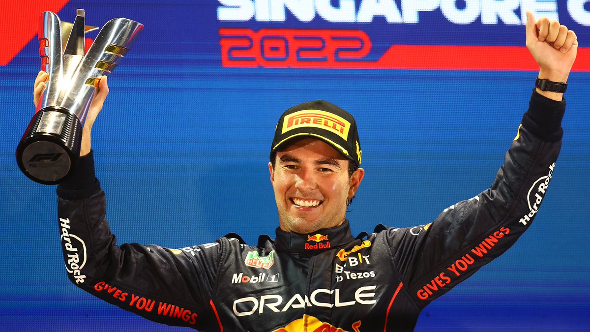 RedBullF1Group's tweet photo. Yesssssssss!!
 CHECO is legendary 🏆
 #redbullracing  #PER11  #F1  #SingapourGP https://t.co/mQfuz4PTZX