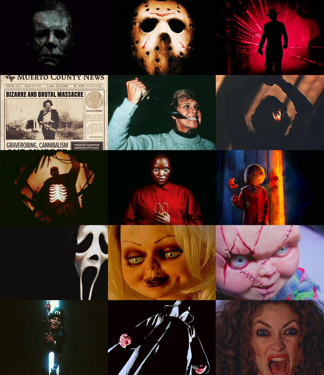 Thehorrorkid's tweet photo. Happy first week of October. 
Horror clips introduces #SlasherWeek! Reply or quote with your favorite slasher icon and/or film 🔪 https://t.co/KHqsDU7BRz