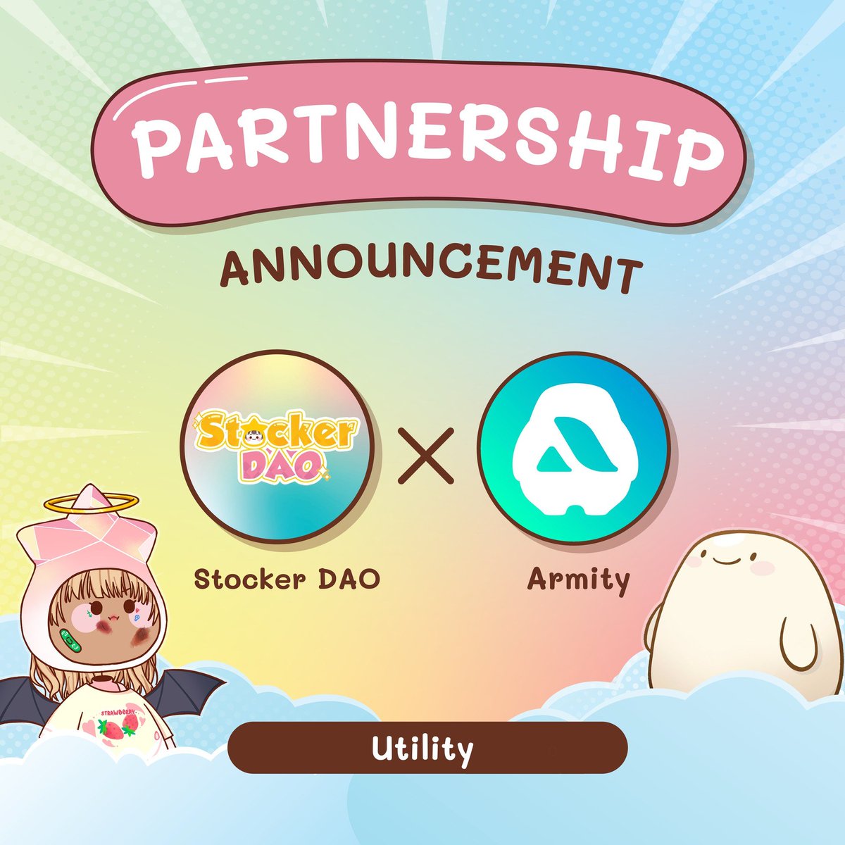Partnership Announcement!!
Stocker DAO x <a href="/ArmityApp/">Armity</a> 
แอปที่เชื่อม Web3.0 เข้ากับโลกจริง ด้วยเทคโนโลยี AR  

ปัจจุบัน Armity ได้เชื่อมต่อกับเชน Bitkub เรียบร้อยแล้ว และ Stocker DAO ก็เป็นโปรเจคแรกบน Bitkub ที่ได้ไปในแอปด้วย รอพบกับกิจกรรมสนุกๆกันได้เลย
#stockerdao #armity