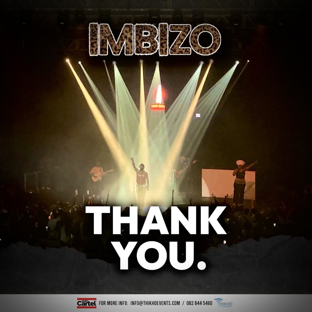 ThikhoEventsZA's tweet photo. Give thanks to our family for coming out in numbers. It wouldn’t have been possible without @Sjava_atm, @1020cartel, the crew, the production team, and all the artists and bands. It was a memorable evening — see you soon. https://t.co/Bh0v4L18pA