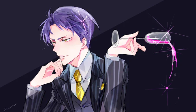 自分の絵の黒ってかんじ(了さん黒かなこれ…) 