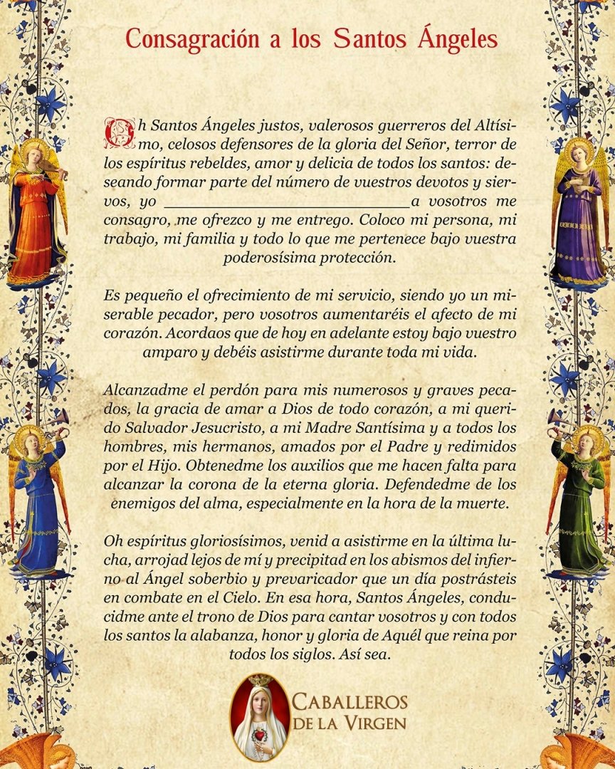 Cab_Virgen's tweet photo. Hoy que celebramos a nuestros fieles compañeros, nuestros Ángeles de la Guarda, consagrémonos a ellos todos los días https://t.co/6HYOZW8aIQ