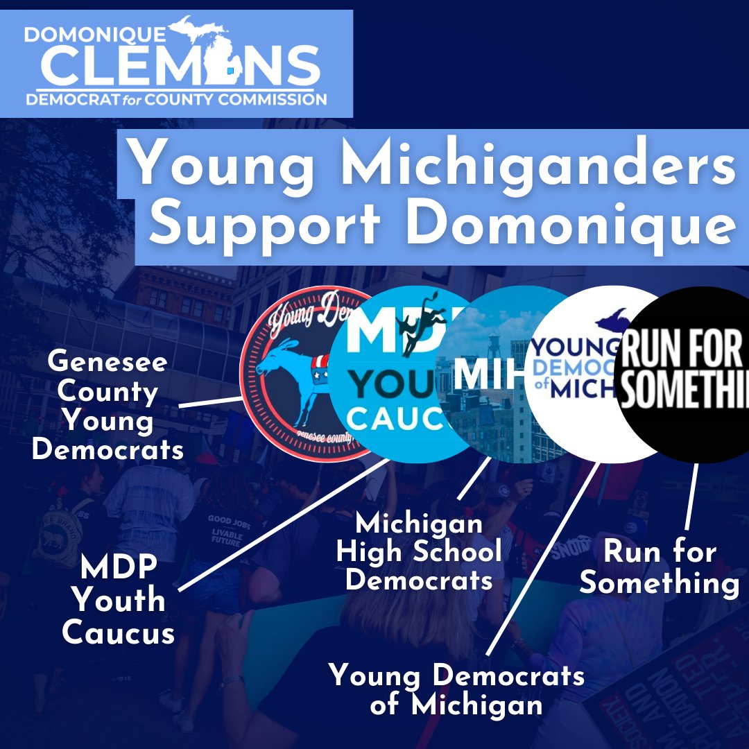 VoteClemons's tweet photo. ๐จ Major Endorsements
I am proud to stand with young leaders in our fight to Build a Brighter Future for Genesee County. That's why I am proud to receive the endorsement of 5 fantastic youth-backed organizations! #VoteClemons https://t.co/T9Nb0TyYbA