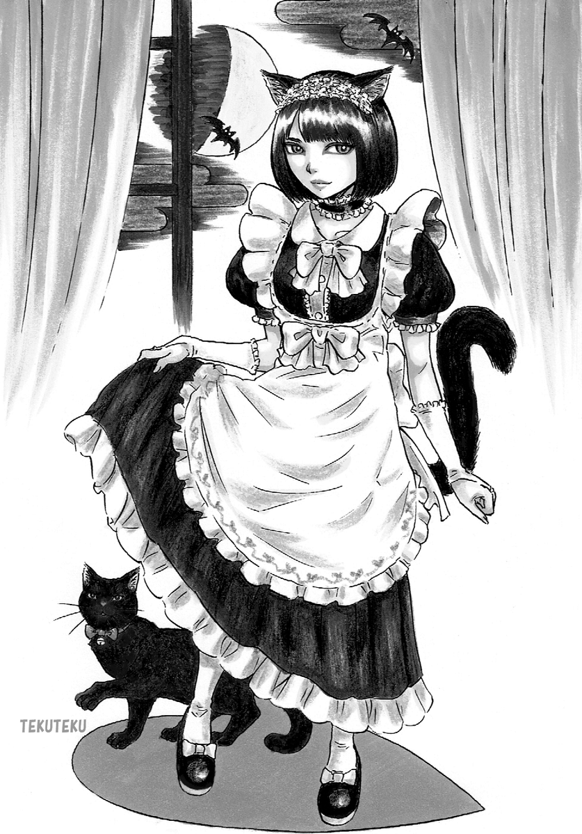 「#モノクロにするとカッコ良く見える魔法がかかる これはかかってるかも～ #ill」|TEKUTEKUのイラスト