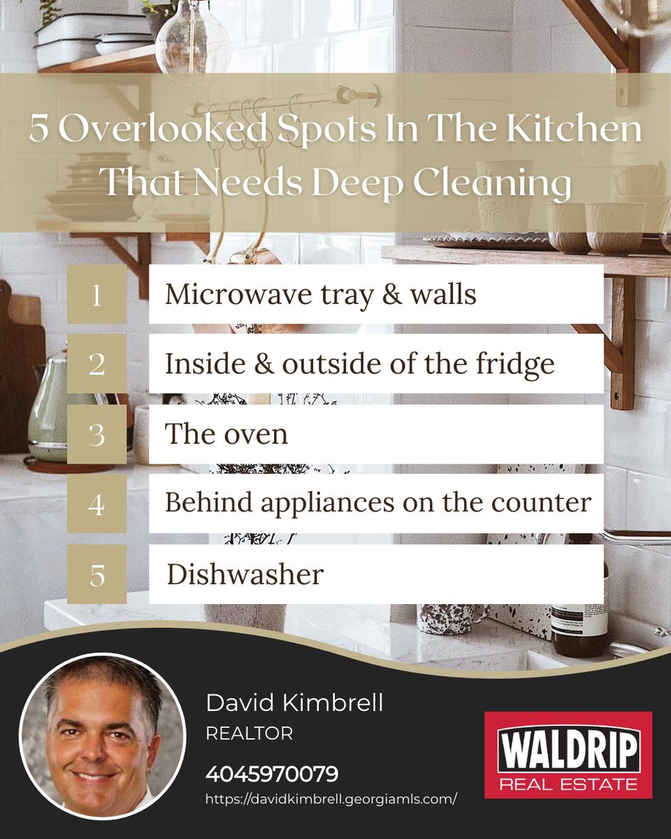 dkimbrell801's tweet image. Here are some top spots in the kitchen that get overlooked when it's time to deep clean your home!

Comment below with any other spots that get overlooked.

#cleaningtips #hometips #deepcleaningtips #cleaningexpert #cleanhome #kitchencleaning #kitchengoals