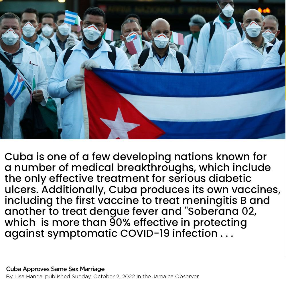 LisaHannamp's tweet photo. Yet amid these hardships Cuba is one of a few developing nations leading with a number of medical breakthroughs. These include the only effective treatment for serious diabetic ulcers and several vaccines - for example the first vaccine to treat meningitis B https://t.co/sbFI8dREOK