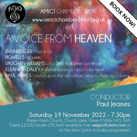 Our first concert of the 2022-2023 season. Such a beautiful programme. Tickets are available now.